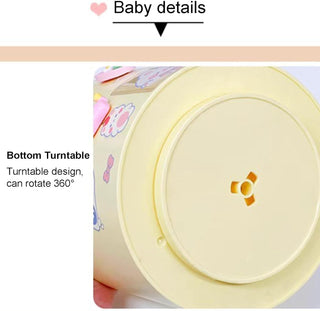 4 Compartment Desk Storage Organiser with 360 Degree Turnable Bottom