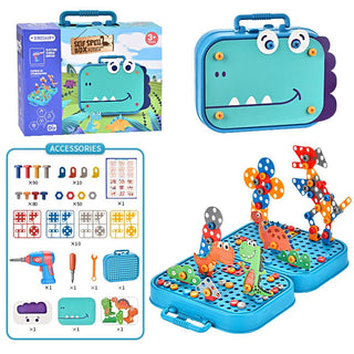 Creative Puzzle Box – 228 Pcs DIY STEM Building Blocks Set for Kids (3+ Years)