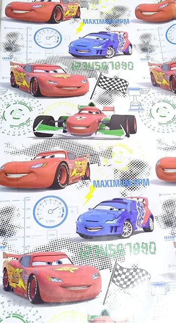 Beautiful Colorful Racing Car printed Gift Wrap- Set of 10