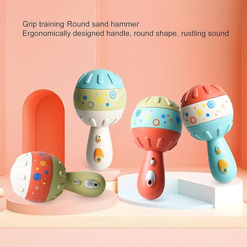 Toddler's Shaking Bell Rattle Toy (Random Colour) 1pc