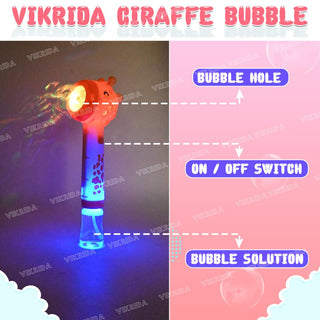 Giraffe Bubble Magic Wand — Light-Up & Musical Bubble Blower for Kids