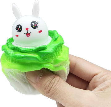 Animal-in-a-Cabbage Squishy Toy for Kids