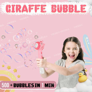 Giraffe Bubble Magic Wand — Light-Up & Musical Bubble Blower for Kids