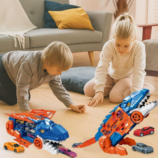 2 in 1 Dino Parking Lot with 6 Die Cast