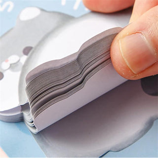 Kawaii Animal Hug Sticky Notes — 30 Sheets | Pack of 4