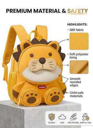 Kids Cartoon Animal Backpack – Lightweight Multi-Pocket School Bag