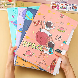 PACK OF 12 - Space Theme 6 Pockets File Folder for Kids Birthday Return Gift (Prepaid Only)