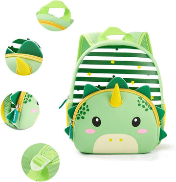 Cute Baby Dinosaur Soft Plush Backpack  with Front Pocket for Kids