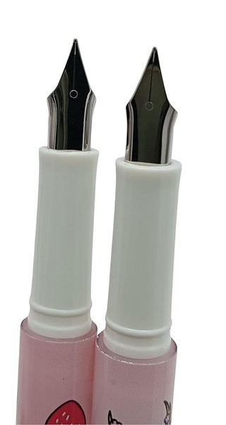 Kawaii Unicorn Glitter Fountain Pen Set for Girls – 2 Pens, 4 Refills & 1 Bookmark