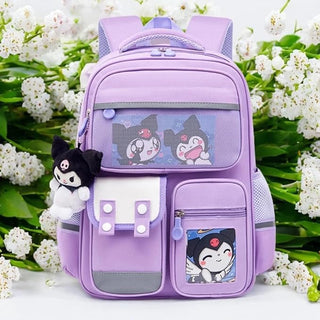 Cute Cartoon Design Backpacks with Multiple Pocket for Kids (Kuromi)