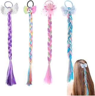 Ponytail Hair Wig with Attached Rubber Band Synthetic Hair Extension for Women & Girls (Random Design) 1pc
