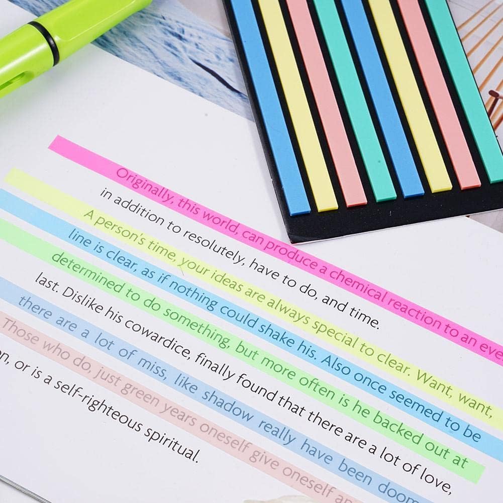 Colorful Transparent Fluorescent Flags: Organize and Highlight with 160pcs Sticky Notes (Random)