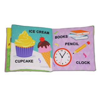 My First Words Cloth Book with Squeaker and Crinkle Paper Cloth Books for Toddler Kids