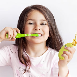 Cute Banana Shape Toothbrush and Toothpaste Holder for Kids Home & Travel use 1pc