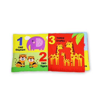 My First 123 Cloth Book with Squeaker and Crinkle Paper Cloth Books for Toddler Kids
