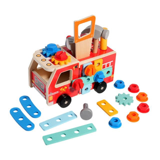 Wooden Multifunctional Assemble and Disassemble Truck With Tools for Kids