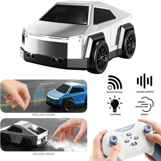 Mini RC Drift Car with Spray Effect, LED Lights & Sound | 2.4G Remote Control Toy for Kids