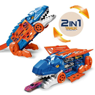 2 in 1 Dino Parking Lot with 6 Die Cast