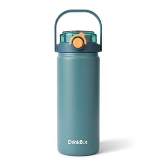 Double Drink Vacuum Sports Water Bottle | 316 Stainless Steel Thermos with Handle 1000ml