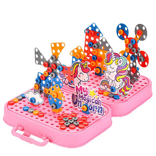 Creative Puzzle Box – 228 Pcs DIY STEM Building Blocks Set for Kids (3+ Years)