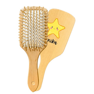 Personalized Wooden Hair Brush for Kids - Star Fish (PREPAID ONLY)