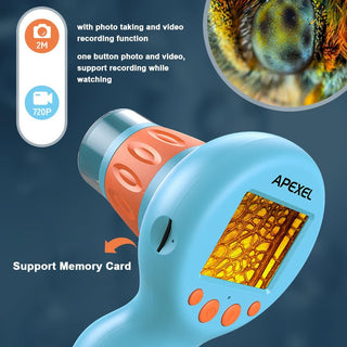 2-in-1 Digital Microscope Kit for Kids | Magnification with Screen (Prepaid Only)