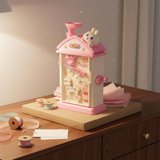 DIY Bead Machine House Jewellery Making Kit for Girls – Colourful Beads & Charms, Age 3+(Random)