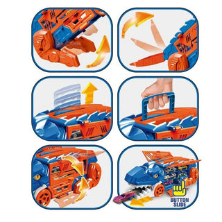 2 in 1 Dino Parking Lot with 6 Die Cast
