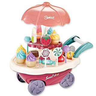 30pcs Sweet Candy Ice Cream Cart Toy for Kids with Sound – Interactive Playset for Imaginative Fun