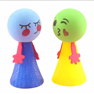 Colorful Faces Bounce Ball Toys for Kids – Funny Jumping Dolls (Pack Of 3)
