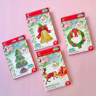 Christmas Theme 3D Puzzle Craft Toy for Kids (random 1pc)