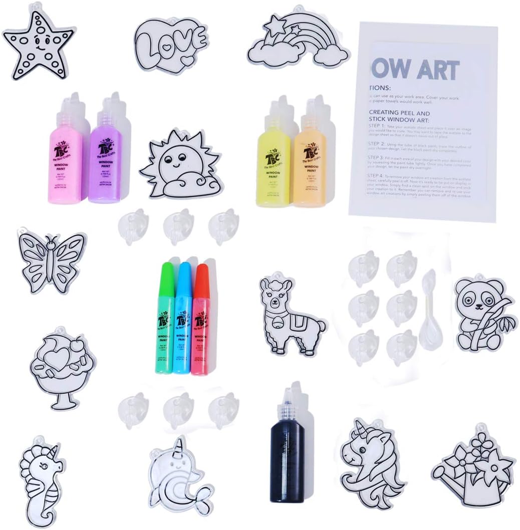 Multicolor DIY Glitter Window Art for Kids, Packaging Type: Box at