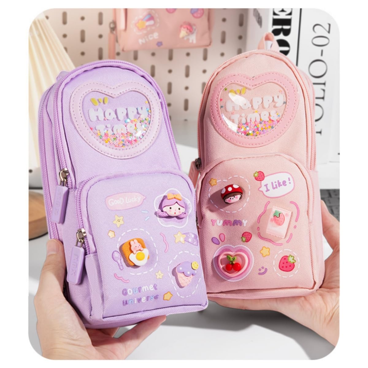 glitz mini backpack pencil case Kawaii 3D Charm Mini Backpack Pencil Case