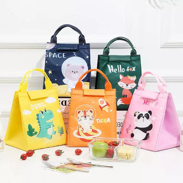 Animal Cartoon Print Thermal Insulated Lunch Bags