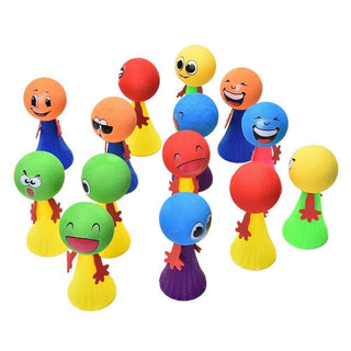 Colorful Faces Bounce Ball Toys for Kids – Funny Jumping Dolls (Pack Of 3)