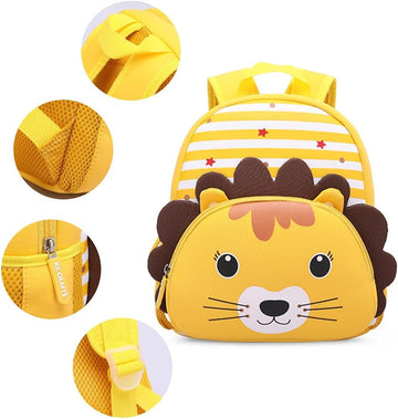 Cute Baby Lion Soft Plush Backpack  with Front Pocket for Kids