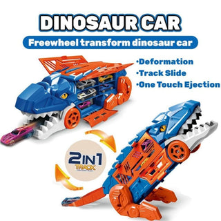 2 in 1 Dino Parking Lot with 6 Die Cast