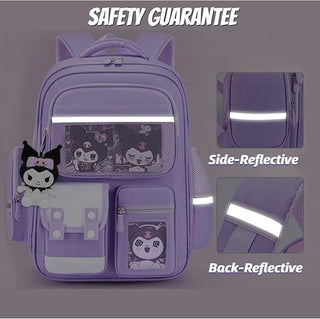 Cute Cartoon Design Backpacks with Multiple Pocket for Kids (Kuromi)