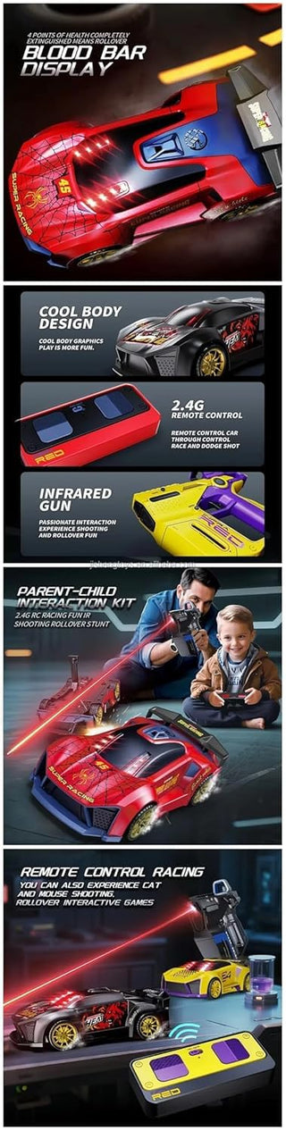 2-Player Infrared Battle RC Car – Shoot & Knock-Down Action Game (Random Design)