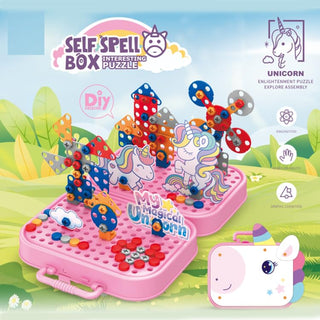 Creative Puzzle Box – 228 Pcs DIY STEM Building Blocks Set for Kids (3+ Years)