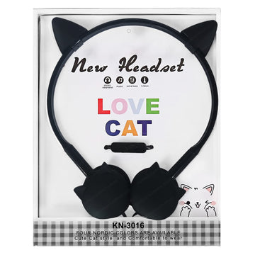 Cat Design Wired Small Headphones for Clear and Crisp Audio Experience with 3.5mm Jack