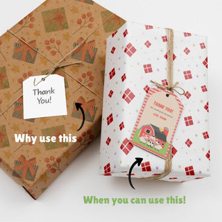 Personalized Thank You Tags for Return Gifts – Sheep (18 Pcs) (PREPAID ONLY)