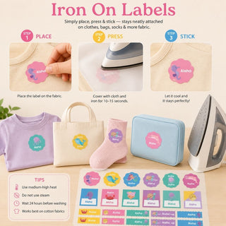 Personalized Iron On Label Sticker - Ocean Princess (32pc) (PREPAID ONLY)