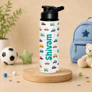 Personalized Water Bottle for Kids - Vehicles (PREPAID ONLY)