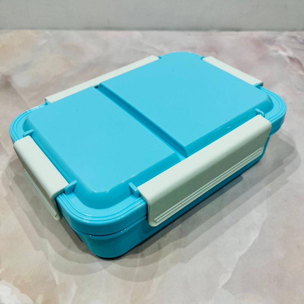 Leak Proof Slim Lunch Small Plastic Lunch Box 340ml T Blue for Adult &  students