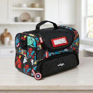 Marvel Avengers Double Decker Insulated Lunch Bag for Kids | School & Outings