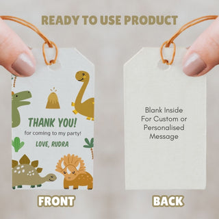 Personalized Thank You Tags for Return Gifts - Dino (18pcs) (PREPAID ONLY)