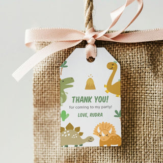 Personalized Thank You Tags for Return Gifts - Dino (18pcs) (PREPAID ONLY)