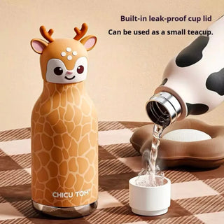 Chicu Tom Kawaii Animal Insulated Water Bottle 480ml