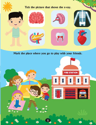 Brain Train Activity Book for Kids Age 6+ – With Colouring Pages, Mazes, Puzzles and Word searches Activities
